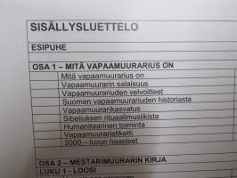Mestarimuurarin kirja - Suurloosin ohjekirja 2013, vapaamuurareitten järjestön teoreettiset ja käytännön ohjeet, omaisuus, menettelytavat, protokolla, rituaalit ym.