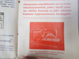 Singer kuittikirja nr 217, tarkastusmerkit suoritetuista vähittäismaksuista, Akseli Lehtonen, Wiilahakkajankatu, Uusikoivisto, Pori