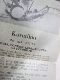 Singer kuittikirja nr 217, tarkastusmerkit suoritetuista vähittäismaksuista, Akseli Lehtonen, Wiilahakkajankatu, Uusikoivisto, Pori