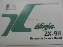 Kawasaki Ninja ZX-9R (ZX900C-2) -instruction book -käyttöohjekirja englanniksi