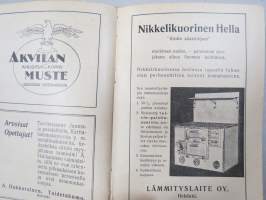 Kansakoulukalenteri 1930, mainoksia, ammattitietoa, artikkeleita, sisältää myös matrikkelin virassa / toimessa olevista opettajista