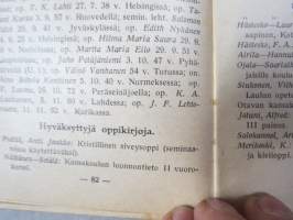 Kansakoulukalenteri 1930, mainoksia, ammattitietoa, artikkeleita, sisältää myös matrikkelin virassa / toimessa olevista opettajista