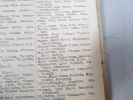 Kansakoulukalenteri 1930, mainoksia, ammattitietoa, artikkeleita, sisältää myös matrikkelin virassa / toimessa olevista opettajista