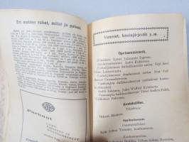 Kansakoulukalenteri 1925, mainoksia, ammattitietoa, artikkeleita, sisältää myös matrikkelin virassa / toimessa olevista opettajista