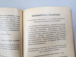 Kansakoulukalenteri 1925, mainoksia, ammattitietoa, artikkeleita, sisältää myös matrikkelin virassa / toimessa olevista opettajista