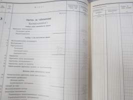 Kunnan Talousarvio - vuonna 1942 painettu kirja, johon on voitu valmistella kunnan talousarviota silloisten luokkien ja momenttien mukaan