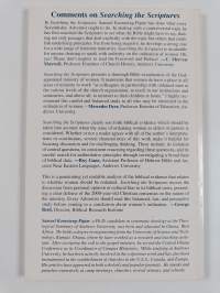 Searching the Scriptures : Women&#039;s ordination and the Call to Biblical Fidelity