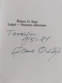 Lappi - Suomen siirtomaa (signeerattu, tekijän omiste)