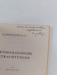 FF Communications Vol. LXIX2, N:o 172 : Parömiologische Betrachtungen (tekijän omiste)
