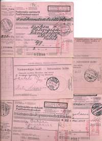 Postiennakko-osoitekortti 1930 yht 5 kpl erä