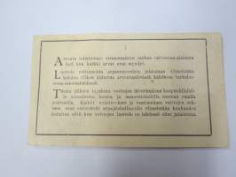 Voimistelu- ja Urheiluseura Isku, arpajaiset 1921 nr 7526 -arpalippu