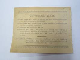 Suomen Metalliteollisuustyöntekijäin Liitto ry - Työttömyys- ja Matka-apukassa, arpajaiset nr 42294 -arpalippu