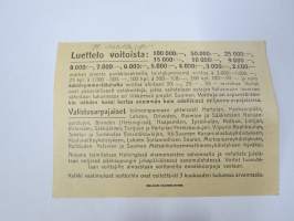 Valistusarpajaiset nr 32924 -arpalippu