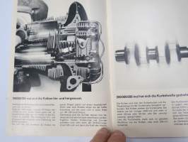 Volkswagen läuft, läuft, läuft... -VW-vaihtomoottorisysteemin esittely / myyntiesite, saksankielinen