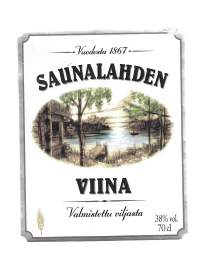 Saunalahden viina   70 cl viinaetiketti
