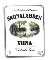 Saunalahden viina   50 cl viinaetiketti
