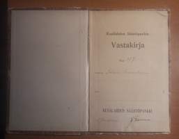 Kesälahden Säästöpankin Vastakirja v.1922