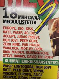 Maailman upein Hevialbumi Mega Star 1986. Sisältää 18 mahtavaa megajulistetta.