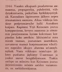 1944 taistellen takaisin.  ( Todenperäiset, sotahistoria )