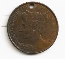 Tanska Quen Alexandrine Lykke Token Coin Copper - poletti 27 mm