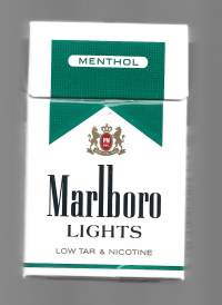 Marlboro Light  - tyhjä  tupakka-aski
