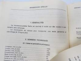 Mini-Mokik / Minimokick Stella Service Manual -mopedi, huolto-ohjekirja, monikielinen