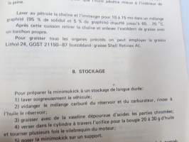 Mini-Mokik / Minimokick Stella Service Manual -mopedi, huolto-ohjekirja, monikielinen