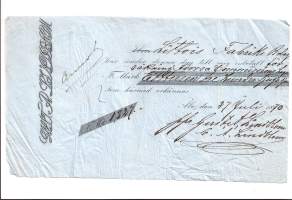 Littois Fabrik kuitti 1870  firmalomake