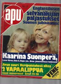 Apu 1975 nr 17 / Kaarina Suonperä, vene ekstra, selvännäkijän paljastukset, Lasse Viren, Eino S Repo
