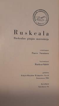 Ruskeala : Ruskealan pitäjän muistokirja
