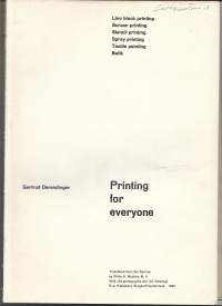 Printing for everyone / Gertrud Derendinger 1960 - linoleikkaus, screen, stencil spray, textile printing batik