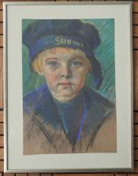 Tisell Torsten,&quot;Meripoika&quot;  väriliitu ei sign kehystetty 40x30  cm
