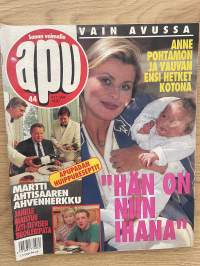 Apu 1994 nr 44 - Anne Pohtamon ja vauvan ensi hetket kotona, Apupadan huippureseptit, Martti Ahtisaaren ahvenherkku, ym.