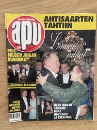 Apu 1994 nr 49 - Linnan juhlat, Assin avomies Heikki Allonen, Illan ihailtu sankari Mika Häkkinen ja Kirsi Piha, ym.