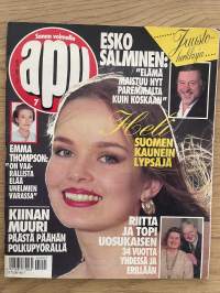 Apu 1995 nr 7 - Esko Salminen: Elämä maistuu nyt paremmalta kuin koskaan, Heli Suomen kaunein lypsäjä, ym.