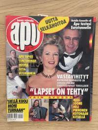 Apu 1995 nr 8 - Autolla Kanaalin ali, Apu tapasi Tshetshenian nuoria sotaveteraaneja, Miss Suomi Heli Pirhonen kotonaan Kiteellä,  ym.