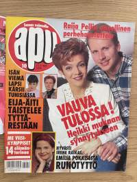Apu 1995 nr 10 - Raija Pellin onnellinen perhehaastattelu, Eija-äiti taistelee tyttärestään, ym.