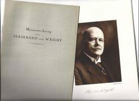 Minnesteckning över Ferdinant von Wright 1931