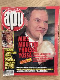 Apu 1995 nr 12 - Suomen tunnetuin selvänäkijä Johanna Broman, Paavo Lipposesta hauska, rento mutta päättäväinen pääministeri, ym.