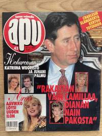 Apu 1994 nr 43  - Kohuromanssi Katriina Wuoristo ja Juhani Palmu, Charlesin elämänkerta kertoo totuuden, Armi Aavikko löysi uuden ilon, ym.
