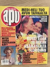 Apu 1994 nr 41 - Medi-heli tuo avun taivaalta, Mallimamma Laila Snellman neuvoo: Näin pääset malliksi, ym.