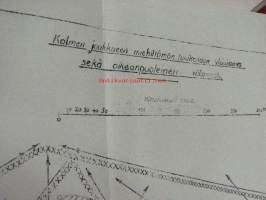 Kenttälinnoituksia, linnoistuskarttoja (Somme) -linnoitustekniikkaan liittyviä opetuskarttoja 5 kpl