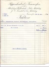 Papperskonotred i Tammerforsinnehafvare Walkiakoski Ab, Nokia Ab,J C Frenckells&amp;Son Ab 1914  firmalomake