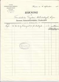 Suomen Painomustetehdas Hoplaks (Huopalahti )   1914 firmalomake