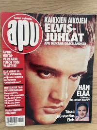 Apu 1995 nr 3 - Kaikkien aikojen Elvis-juhlat, Eija Vilpas ja Ville Virtanen, paljonko säästöä perheemme ruokalaskuun?, Saara Karhun uusi onni, ym.
