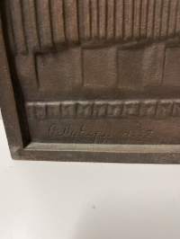 Painava Rosenlew metallitaulu 1853-1953. 35x27cm.Porin Valu