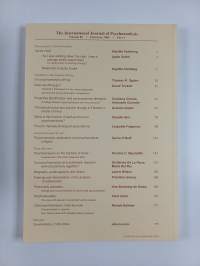 The international journal of psychoanalysis volume 86 1-6/2005
