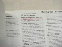 Toyota Corolla FWD -owner´s manual -käyttöohjeikrja englanniksi