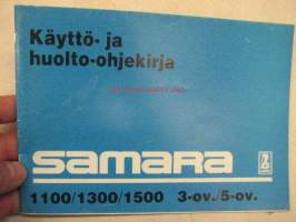 Lada Samara 1100, 1300, 1500 / 3-ov./5 ov. -käyttö- ja huolto-ohjeet