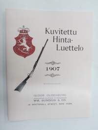 Isodor Oldenburg, New York - Kuvitettu hintaluettelo 1907, suomenkiel., koruja, kelloja, soittimia, fonograafeja - puhumakoneita, aseita (Winchester), työkaluja, ym.